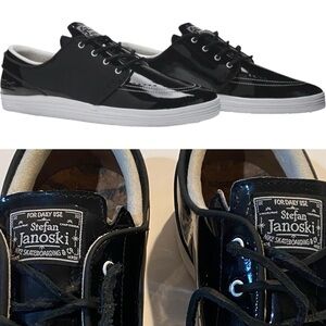 Nike x Stefan Janoski Black Patent Men's Sneaker. EUC